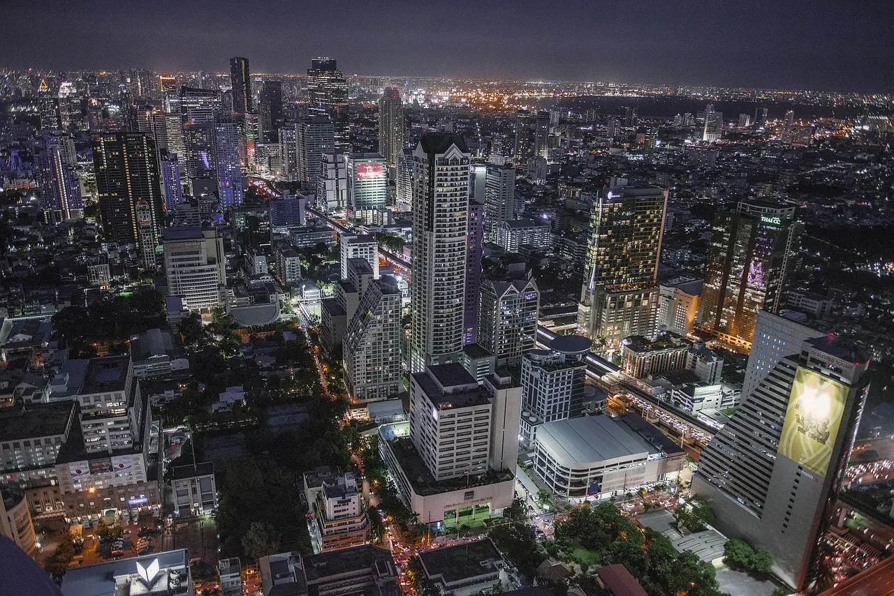 Hair Spa Bangkok with Night View of Silom and Chandee